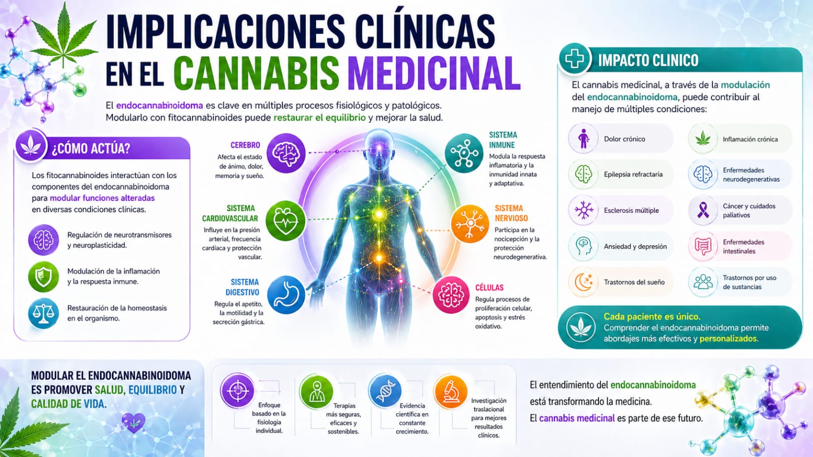 Implicaciones clínicas del cannabis medicinal en el organismo
