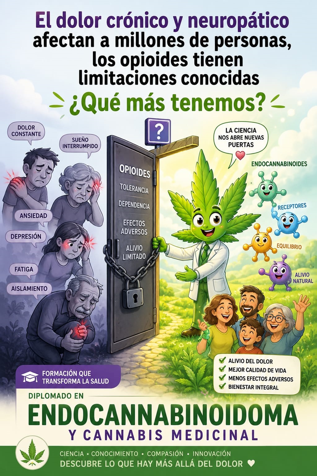 El dolor crónico y la brecha en formación médica sobre cannabis